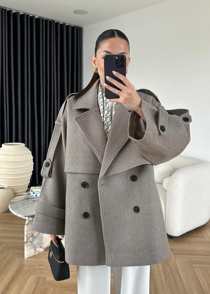 Ara Boy Kaşe Kaban VİZON